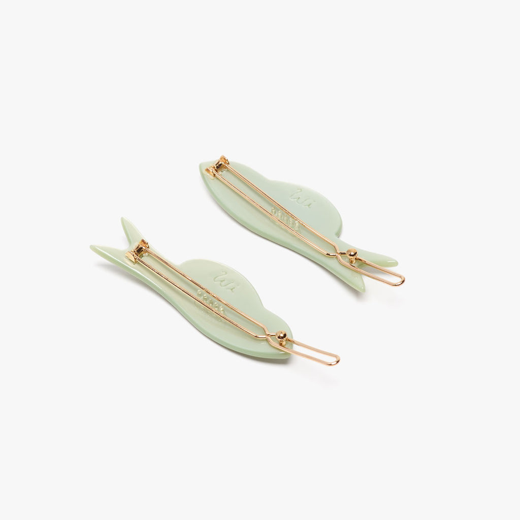 Jade Fish Barrette Set Jade Fish Barrette Set