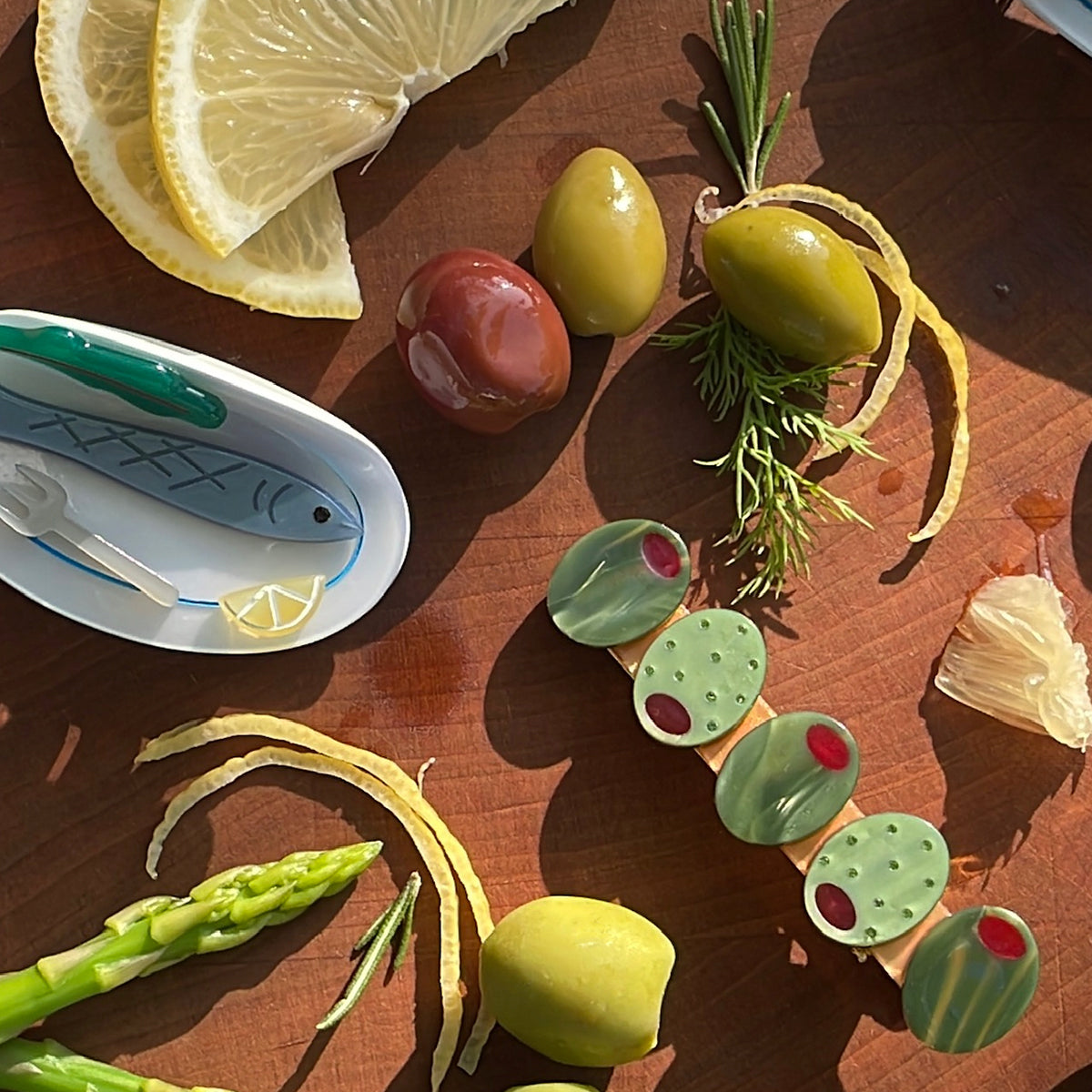 Green Olive Alligator Clip