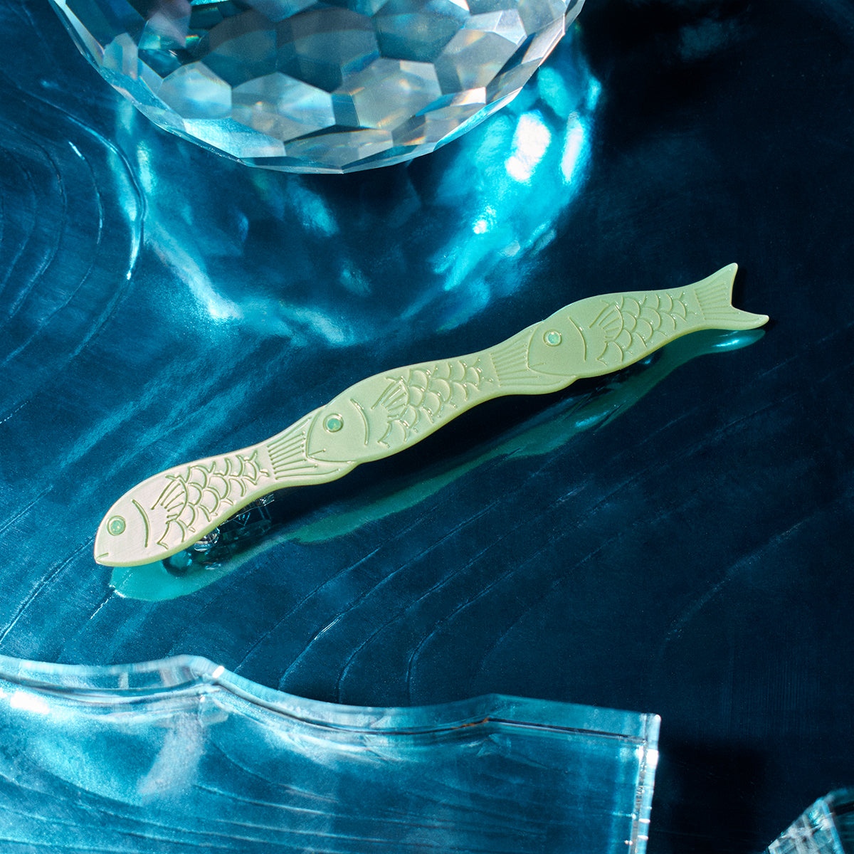 Jade Fish French Barrette