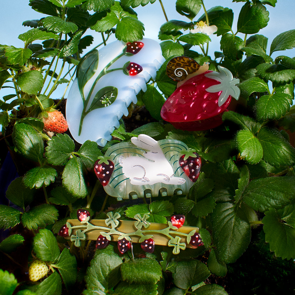 Wild Strawberry French Barrette